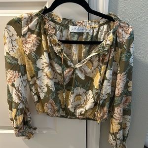 Petal and pup long sleeve top floral